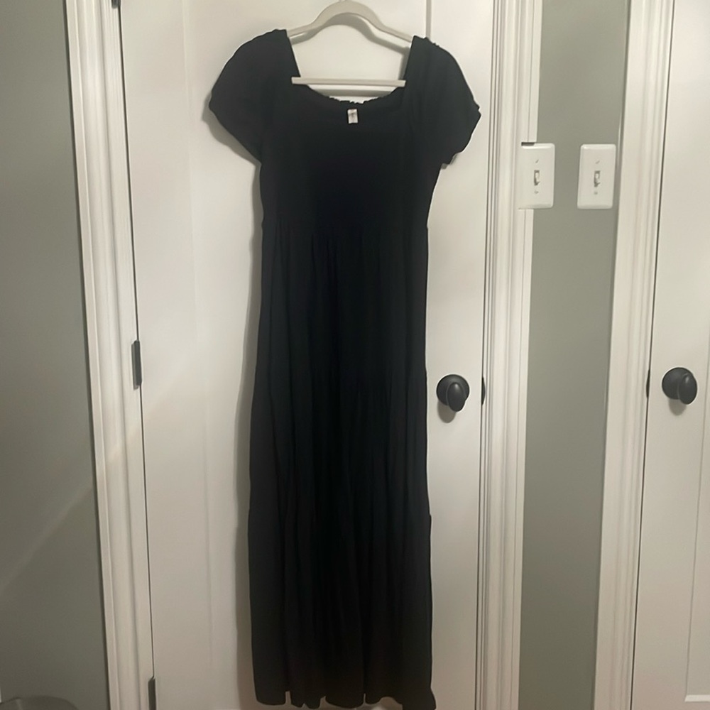 Black large maxi dress